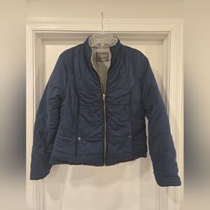 Natural Reflections Dark Blue Puffer Jacket